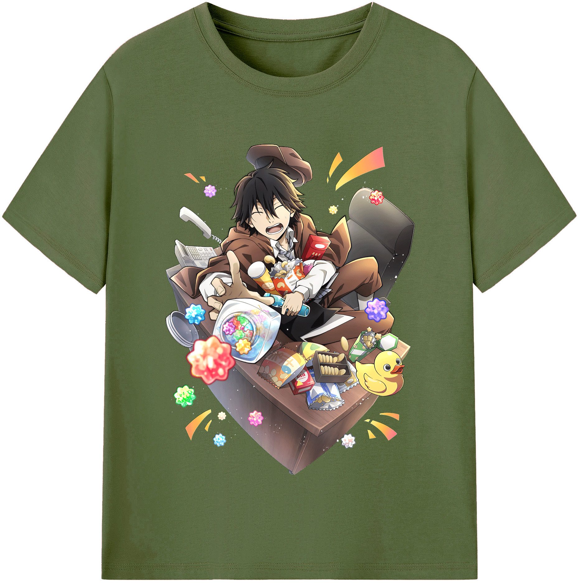 （画像用） 文豪ストレイドッグス Bungo Stray Dogs 綿100％半袖Tシャツ（フロントプリント）